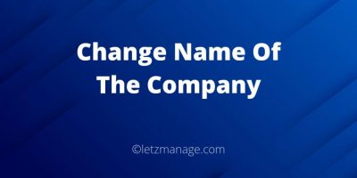 Change Name of the Company Change Name of the Company